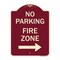 Signmission No Parking Fire Zone W/ Right Arrow Heavy-Gauge Aluminum Sign, 24" x 18", BU-1824-23672 A-DES-BU-1824-23672 - alternate 1